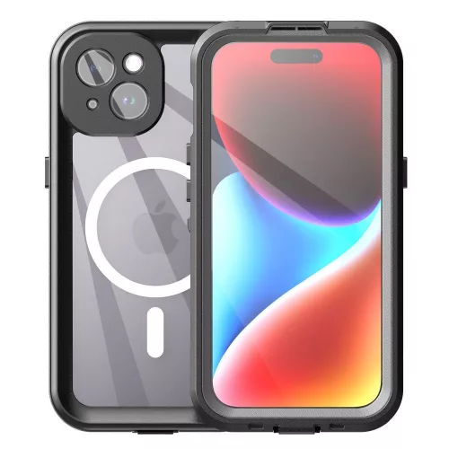 Shellbox Apple iPhone 15 Pro Max MagSafe vízálló tok, fekete