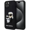 Karl Lagerfeld 3D Rubber Karl and Choupette Apple iPhone 13 hátlap tok, fekete