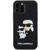 Karl Lagerfeld 3D Rubber Karl and Choupette Apple iPhone 13 hátlap tok, fekete