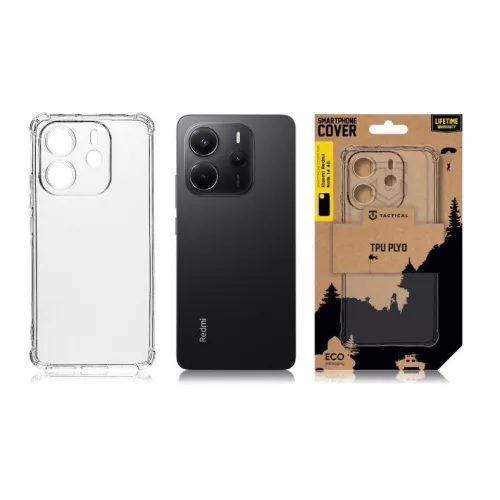 Tactical TPU Plyo Xiaomi Redmi Note 14 4G (Global) hátlap tok, átlátszó