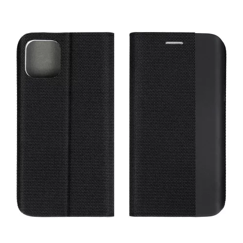 Forcell Sensitive Xiaomi Redmi Note 14 4G (Global) oldalra nyíló flip tok, fekete
