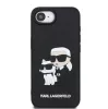 Karl Lagerfeld 3D Rubber Karl and Choupette Apple iPhone 17e / iPhone 16e hátlap tok, fekete