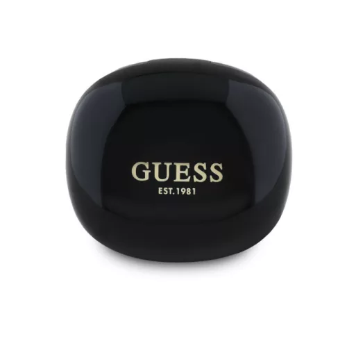 Guess Glossy Classic Logo vezeték nélküli TWS fülhallgató, fekete