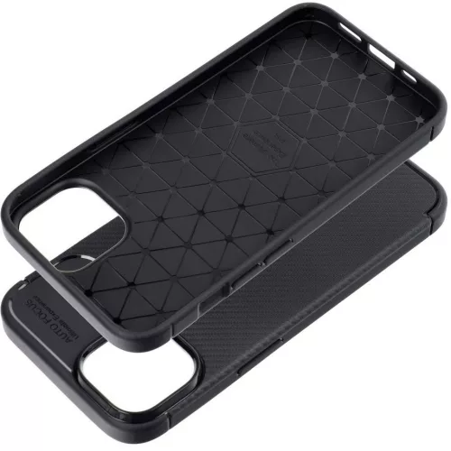 Forcell Carbon Premium Xiaomi Redmi Note 14 Pro 5G karbon mintás szilikon tok, fekete