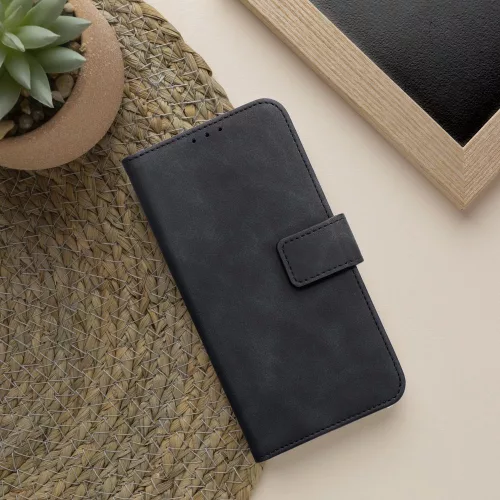 Tender Book Xiaomi Redmi Note 14 Pro 4G flip/oldalra nyíló műbőr tok kártyatartó résszel, fekete