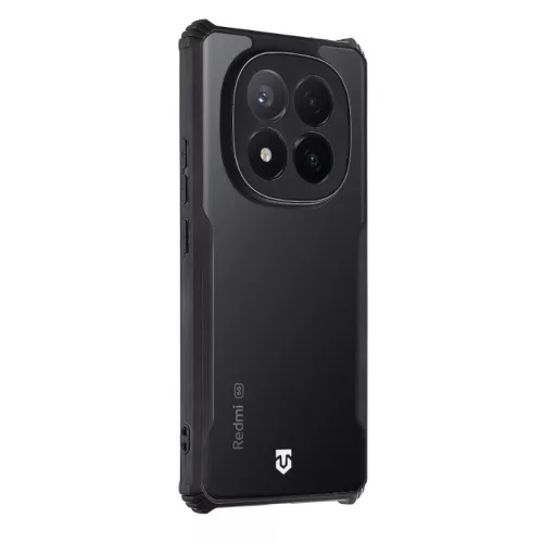 Tactical Quantum Stealth Xiaomi Redmi Note 14 Pro+ hátlap tok, átlátszó/fekete