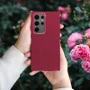 Frame Samsung Galaxy S25 Edge közepesen ütésálló tok kameravédő kerettel, magenta