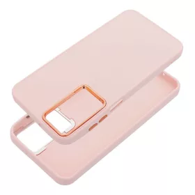   Frame Samsung Galaxy S25 Edge közepesen ütésálló tok kameravédő kerettel, rózsaszín