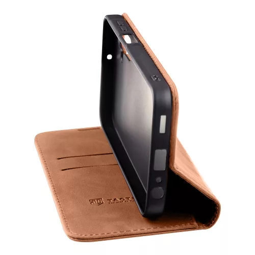Tactical Xproof Xiaomi Redmi Note 14S flip/oldalra nyíló tok, barna