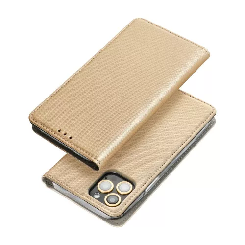 Magnet Motorola Edge 60 Fusion mágneses flip tok, arany