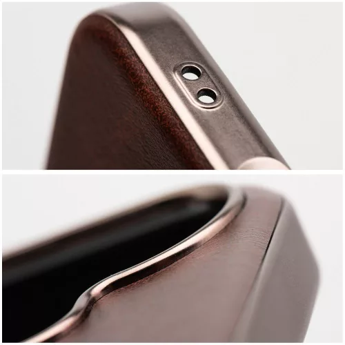 Gentleman iPhone 15 MagSafe kompatibilis ECO bőr tok, kameravédő peremmel, barna