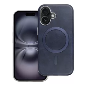   Gentleman iPhone 14 Pro MagSafe kompatibilis ECO bőr tok, kameravédő peremmel, kék