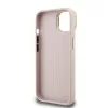 Guess PU Grained 4G Logo Stand Camera Frame iPhone 15 hátlap tok kitámasztóval, rózsaszín