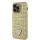 Guess Rhinestones Triangle Metal Logo iPhone 14 Pro Max hátlap tok, arany
