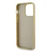 Guess Rhinestones Triangle Metal Logo iPhone 14 Pro Max hátlap tok, arany
