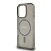 Guess IML Glitter Ring Apple iPhone 16 Pro Max Magsafe kompatibilis hátlap tok, fekete