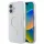 Guess IML Glitter Ring Apple iPhone 16 Plus Magsafe kompatibilis hátlap tok, átlátszó