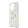 Guess IML Rhinestones MagSafe iPhone 16 kemény hátlap tok, fehér