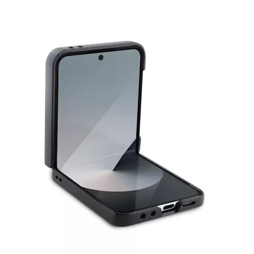 Karl Lagerfeld PU Saffiano Monogram Karl Head Samsung Z Flip 6 / Flip 7 FE tok, fekete