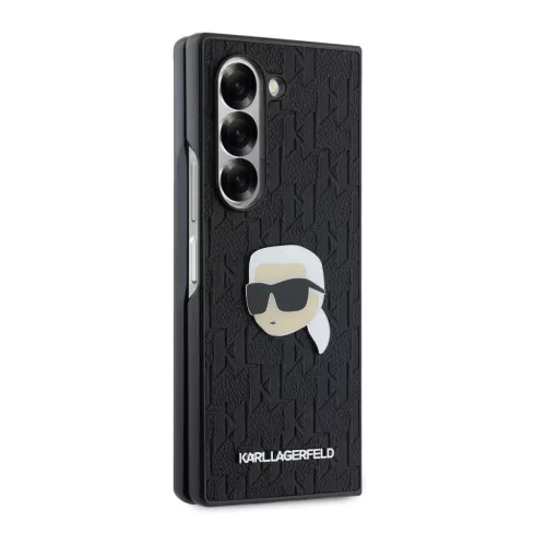 Karl Lagerfeld PU Saffiano Monogram Karl Head Samsung Z Fold6 tok, fekete