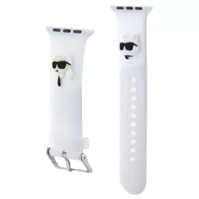   Karl Lagerfeld Karl and Choupette Head NFT Apple Watch 38/40/41mm szíj, fehér