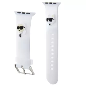   Karl Lagerfeld Karl and Choupette Head NFT Apple Watch 42/44/45/46/49 szíj, fehér
