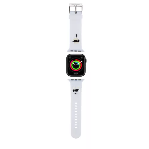 Karl Lagerfeld Karl and Choupette Head NFT Apple Watch 42/44/45/46/49 szíj, fehér