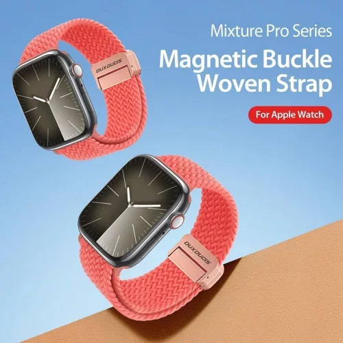 Dux Ducis Mixture Pro Apple Watch 38/40/41mm szövet szíj, guava rózsaszín