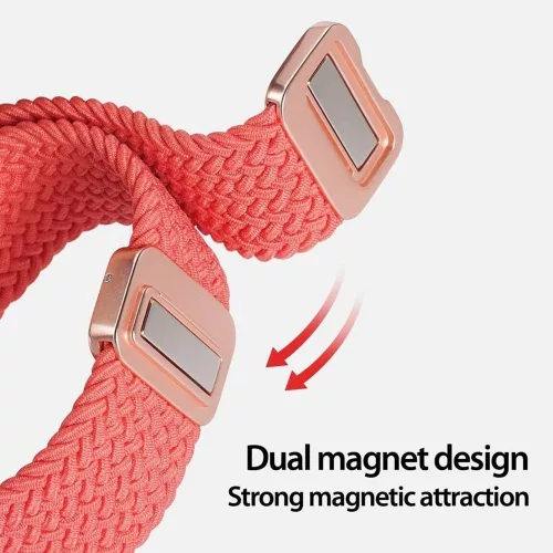 Dux Ducis Mixture Pro Apple Watch 38/40/41mm szövet szíj, guava rózsaszín