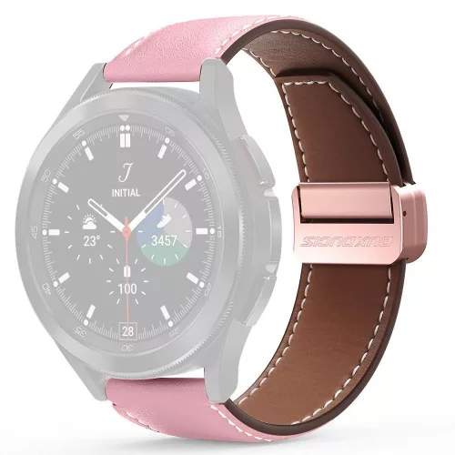 Dux Ducis YA 22mm bőr szíj, rózsaszín