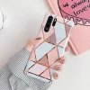 Apple iPhone 13 Pro, Szilikon tok, sokszöges márvány minta, Wooze Geometric Marble, színes/rózsaszín