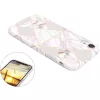 Apple iPhone 6 Plus / 6S Plus, Szilikon tok, sokszöges márvány minta, Wooze Geometric Marble, színes/fehér