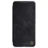 Samsung Galaxy S22 Plus 5G SM-S906, Oldalra nyíló tok, kamera védelem, Nillkin Qin Pro, fekete