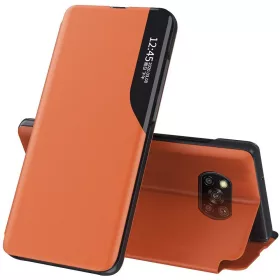   Samsung Galaxy A13 5G / A04s SM-A136U / A047F, Oldalra nyíló tok, stand, hívás mutatóval, Wooze FashionBook, sárga