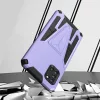 Xiaomi Redmi Note 9 5G, Műanyag hátlap védőtok szilikon belső, közepesen ütésálló, kitámasztóval, Wooze Supportive Care, lila