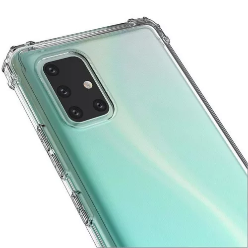 Samsung Galaxy M33 5G SM-M336B, Szilikon tok, légpárnás sarok, Wooze Silicone Armor, átlátszó