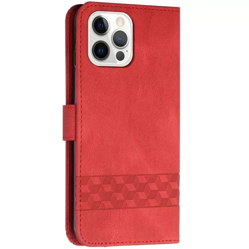 Huawei Honor 60, Oldalra nyíló tok, stand, kártyatartóval, kézpánttal, Wooze Illusion, piros