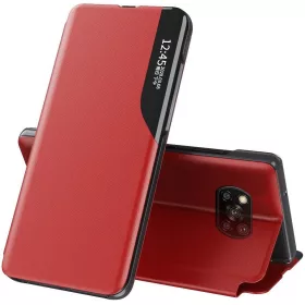   Apple iPhone 14 Pro Max, Oldalra nyíló tok, stand, Wooze FashionBook, piros
