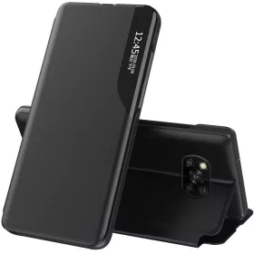   Apple iPhone 14 Pro, Oldalra nyíló tok, stand, Wooze FashionBook, fekete