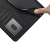 Apple iPhone 14 Pro, Oldalra nyíló tok, stand, kártyatartóval, kézpánttal, Wooze Illusion, fekete