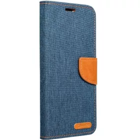  Apple iPhone 14 Pro, Oldalra nyíló tok, stand, Canvas Book, sötétkék