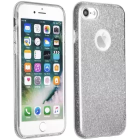   Apple iPhone 14 Pro Max, Szilikon tok, csillogó, Forcell Shining, ezüst
