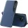 Samsung Galaxy S23 Plus SM-S916, Oldalra nyíló tok, stand, hívás mutatóval, Wooze FashionBook, kék