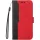Apple iPhone 14 Pro Max, Oldalra nyíló tok, stand, kártyatartóval, kézpánttal, Wooze Colour Wallet, piros
