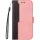 Samsung Galaxy A03s SM-A037F, Oldalra nyíló tok, stand, kártyatartóval, kézpánttal, Wooze Colour Wallet, rózsaszín