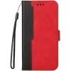 Samsung Galaxy A14 4G / A14 5G SM-A145F / A146B, Oldalra nyíló tok, stand, kártyatartóval, kézpánttal, Wooze Colour Wallet, piros