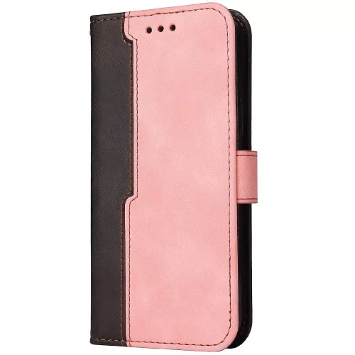 Samsung Galaxy S22 Ultra 5G SM-S908, Oldalra nyíló tok, stand, kártyatartóval, kézpánttal, Wooze Colour Wallet, rózsaszín