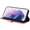 Samsung Galaxy S22 Ultra 5G SM-S908, Oldalra nyíló tok, stand, kártyatartóval, kézpánttal, Wooze Colour Wallet, rózsaszín