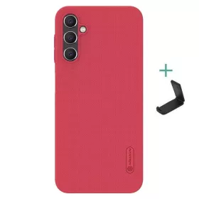   Samsung Galaxy A14 4G / A14 5G SM-A145F / A146B, Műanyag hátlap védőtok, stand, Nillkin Super Frosted, piros