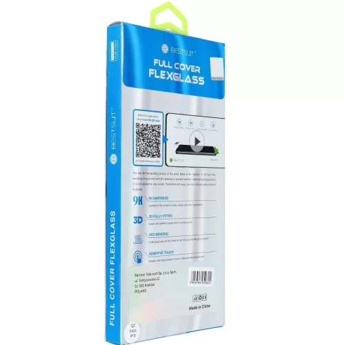 Samsung Galaxy S21 FE 5G SM-G990, Kijelzővédő fólia, ütésálló fólia, Tempered Glass (edzett üveg), ujjlenyomat támogatás, 5D, Full Cover, Nano Flexi Glass, fekete
